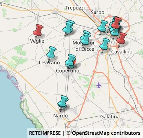 Mappa Via Giovanni Papini, 73043 Copertino LE, Italia (9.296)