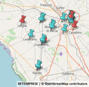 Mappa Via Ferrante d'Aragona, 73043 Copertino LE, Italia (9.2425)