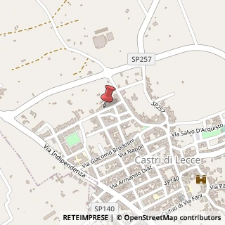 Mappa Via Giuseppe Verdi, 42, 73020 Castri di Lecce LE, Italia, 73020 Cavallino, Lecce (Puglia)