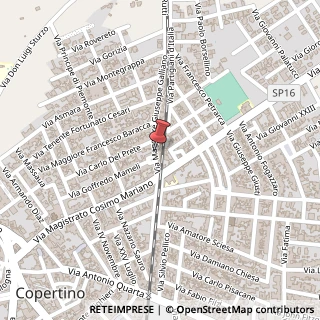 Mappa Via Maggiore Galliano, 24, 73043 Copertino, Lecce (Puglia)