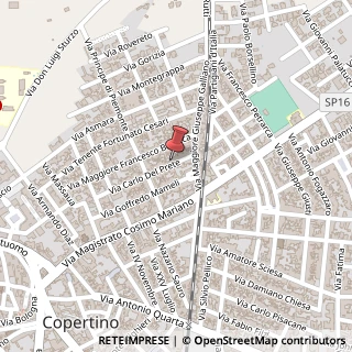 Mappa Via Carlo del Prete, 38, 73043 Copertino LE, Italia, 73043 Copertino, Lecce (Puglia)