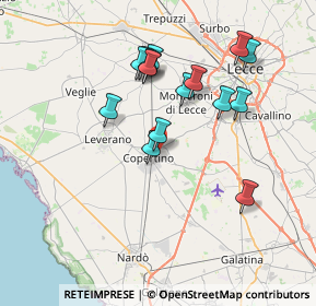 Mappa Via Roberto il Guiscardo, 73043 Copertino LE, Italia (7.42667)