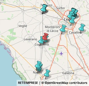 Mappa Via Roberto il Guiscardo, 73043 Copertino LE, Italia (10.645)