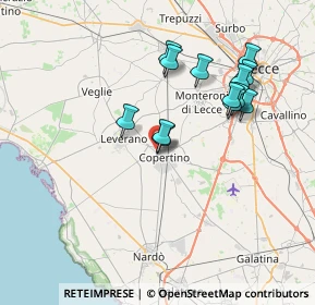 Mappa Via Nino Bixio, 73043 Copertino LE, Italia (7.44769)