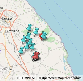 Mappa Via F. Crispi, 73026 Melendugno LE, Italia (7.0915)