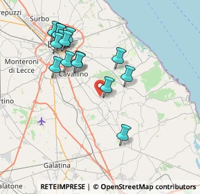 Mappa Via risorgimento zona P.I.P Castri di Lecce, 73020 Castri di Lecce LE, Italia (8.21733)