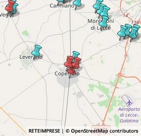 Mappa Via Maggiore Galliano, 73043 Copertino LE, Italia (6.1225)