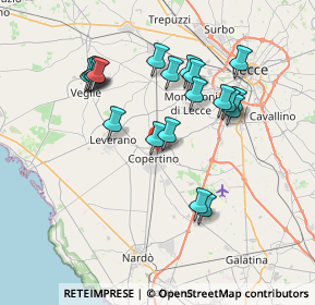 Mappa Via Francesco Petrarca, 73043 Copertino LE, Italia (7.524)