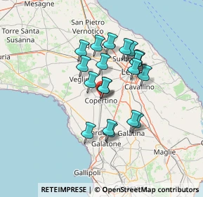 Mappa Via Tenente Fortunato Cesari, 73043 Copertino LE, Italia (11.8115)