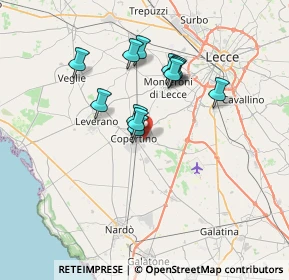 Mappa Via Cigliano, 73043 Copertino LE, Italia (6.16917)