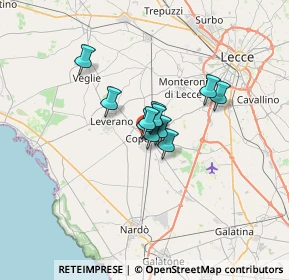 Mappa Via Raffaello Sanzio, 73043 Copertino LE, Italia (3.70909)