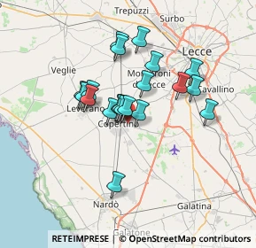 Mappa Via Curie Madame, 73043 Copertino LE, Italia (5.802)