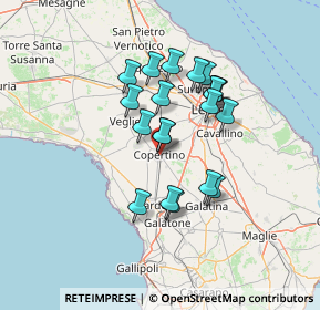 Mappa Via Guglielmo Oberdan, 73043 Copertino LE, Italia (11.9605)