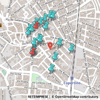 Mappa Via Tenente Giuseppe Colaci, 73043 Copertino LE, Italia (0.251)