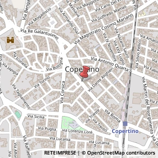 Mappa Via Tenente Giuseppe Colaci, 51, 73043 Copertino, Lecce (Puglia)