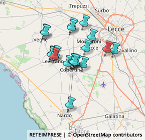 Mappa Via monsignor, 73043 Copertino LE, Italia (5.553)