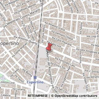 Mappa Via Martiri del Risorgimento, 11, 73043 Copertino, Lecce (Puglia)