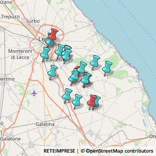 Mappa 73020 Castri di Lecce LE, Italia (6.0355)