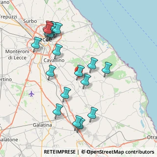 Mappa Via Cristoforo Colombo, 73020 Castri di Lecce LE, Italia (9.428)