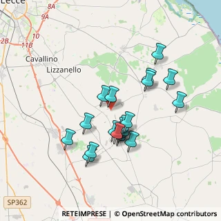 Mappa Via Cristoforo Colombo, 73020 Castri di Lecce LE, Italia (3.3745)