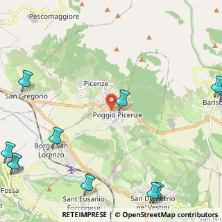 Mappa Via Palombaia, 67026 Poggio Picenze AQ, Italia (3.82364)