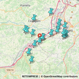 Mappa A25 Autostrada Torano-Pescara, 66100 Chieti CH, Italia (3.9345)