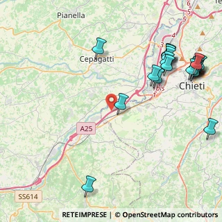 Mappa A25 Autostrada Torano-Pescara, 66100 Chieti CH, Italia (5.916)