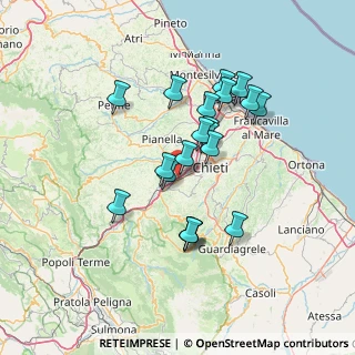 Mappa A25 Autostrada Torano-Pescara, 66100 Chieti CH, Italia (12.329)