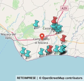 Mappa Via Guglielmo Marconi, 91021 Campobello di Mazara TP, Italia (8.0725)