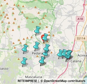 Mappa Via Dottore Giuseppe Zappala, 95039 Trecastagni CT, Italia (4.22429)