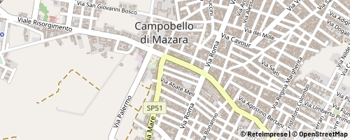 Mappa Campobello di Mazara