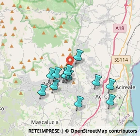 Mappa Via Mongibello, 95029 Viagrande CT, Italia (3.56308)