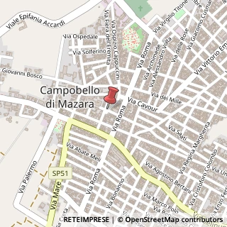 Mappa Via Addolorata, 1, 91021 Campobello di Mazara, Trapani (Sicilia)