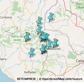 Mappa 92022 Cammarata AG, Italia (9.34438)