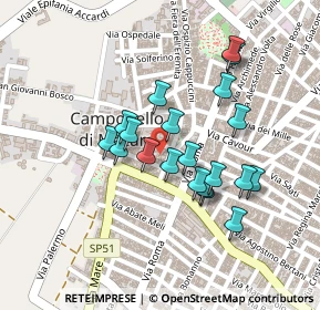 Mappa Via Francesco Crispi, 91021 Campobello di Mazara TP, Italia (0.2115)