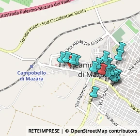 Mappa Viale Risorgimento, 91021 Campobello di Mazara TP, Italia (0.486)
