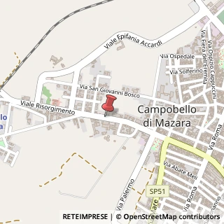 Mappa Viale risorgimento 72, 91021 Campobello di Mazara, Trapani (Sicilia)