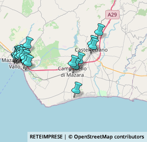 Mappa Via Cavour, 91021 Campobello di Mazara TP, Italia (10.036)