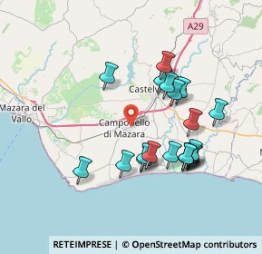 Mappa Via Dogali, 91021 Campobello di Mazara TP, Italia (7.7885)