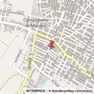 Mappa Via Roma, 98, 91021 Campobello di Mazara, Trapani (Sicilia)