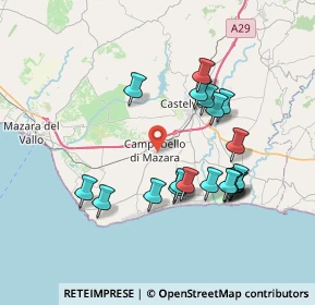 Mappa Piazza Giuseppe Garibaldi, 91021 Campobello di Mazara TP, Italia (7.9445)