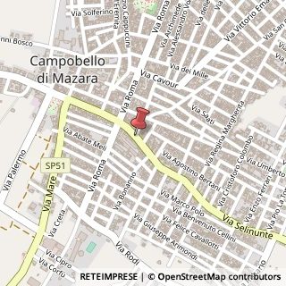 Mappa Via Vittorio Emanuele III, 1, 91021 Campobello di Mazara, Trapani (Sicilia)