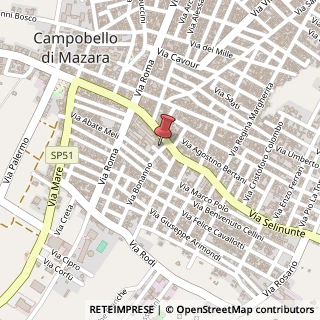 Mappa Via Bonanno, 6, 91021 Campobello di Mazara, Trapani (Sicilia)