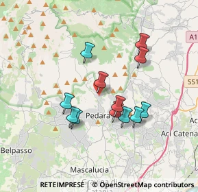 Mappa Via Tremonti, 95030 Pedara CT, Italia (3.405)