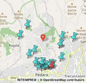 Mappa Via Tremonti, 95030 Pedara CT, Italia (1.281)