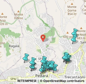 Mappa Via Tremonti, 95030 Pedara CT, Italia (1.505)