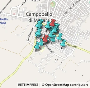 Mappa Via Rodi, 91021 Campobello di Mazara TP, Italia (0.26667)