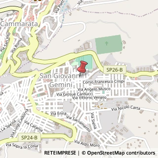 Mappa Via Piazza D'Armi, 3, 92020 San Giovanni Gemini, Agrigento (Sicilia)