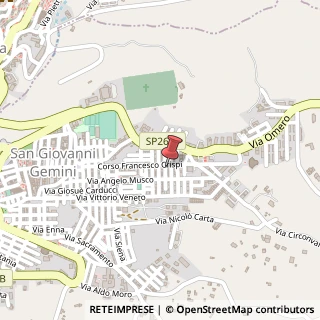Mappa Via Madonna del Carmelo, 9, 92020 San Giovanni Gemini, Agrigento (Sicilia)