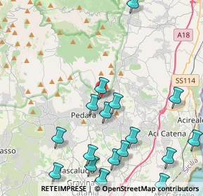 Mappa Via Ronzini, 95039 Trecastagni CT, Italia (6.01)